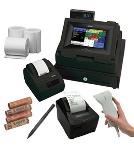 Royal TS4240 LCD Touch Screen Restaurant and Retail Cash Register with Thermal Receipt Printer in Black