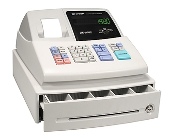Sharp XE-A102 RF Cash Register  PLUS free supplies